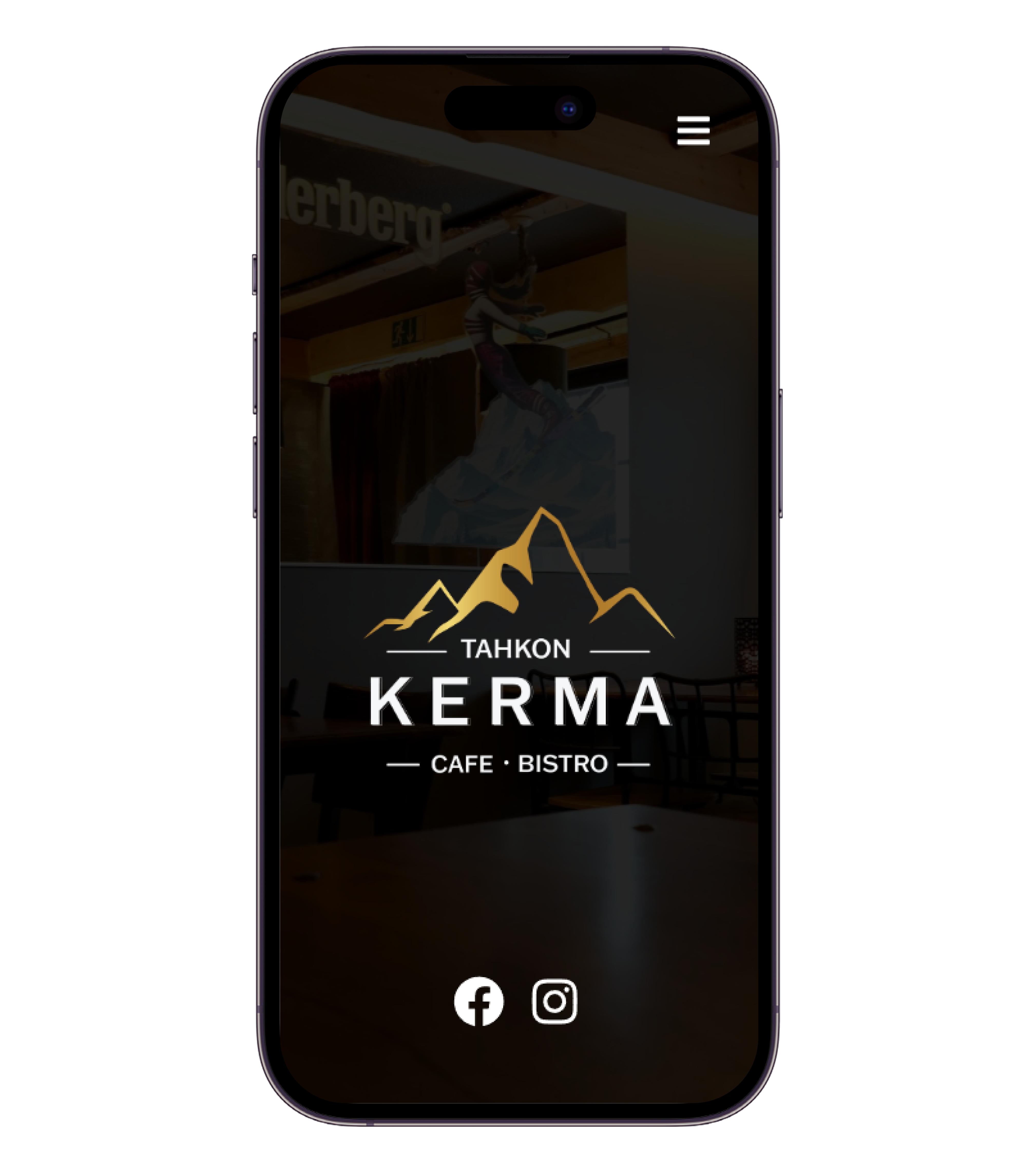 Tahkon Kerma homepage on a phone